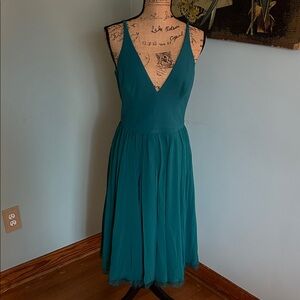 Dress the Population Deep Teal Dress